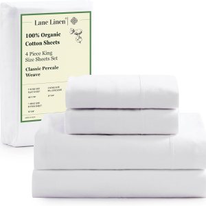 LANE LINEN 100% Organic Sheets - King Size