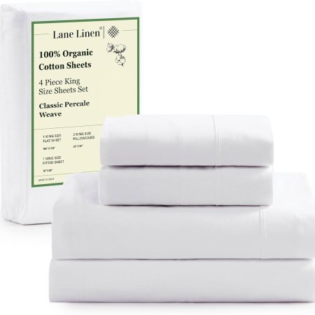 LANE LINEN 100% Organic Sheets - King Size