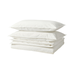 ANGSLILJA Duvet Cover and Pillowcases White, FullQueen