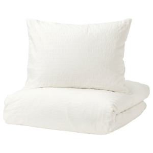 IKEA OFELIA VASS Duvet cover and pillowcase(s), white