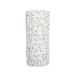 Lulujo-Swaddle Blanket Muslin Cotton Greenery