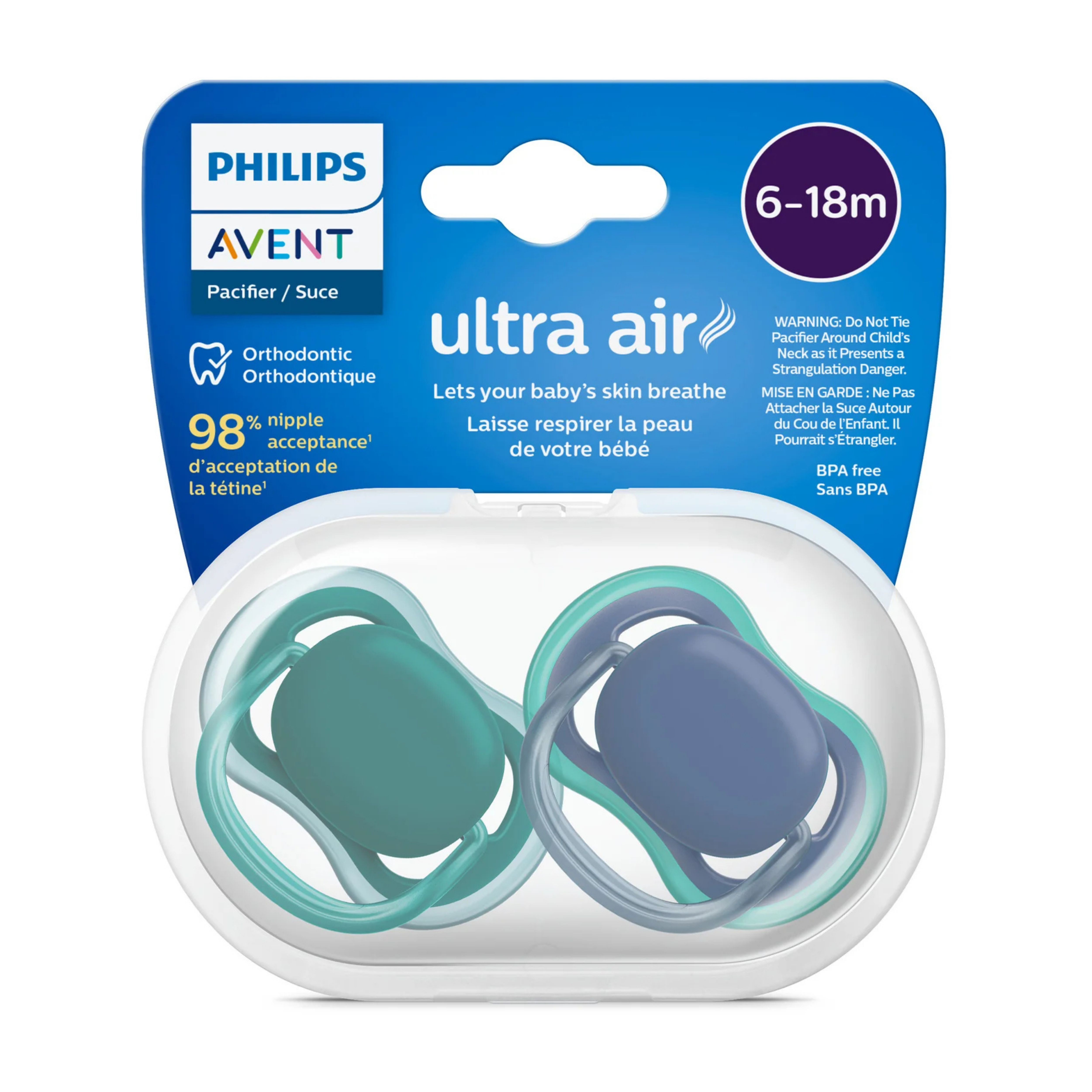 Philips Avent- Ultra Air Pacifier 2pk