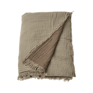 VALLKRASSING Throw, light gray-brown
