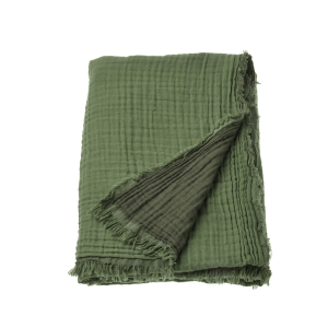 VALLKRASSING Throw, light grey-greenn