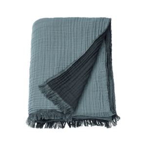 VALLKRASSING Throw, blue grey