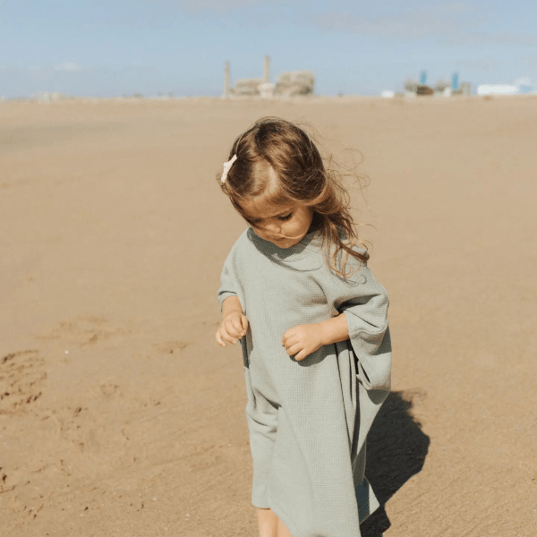 Waffle Beach Poncho _ Sage Green