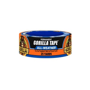 Gorilla All Weather Duct Tape, Black, 1.88_ x 25 yd