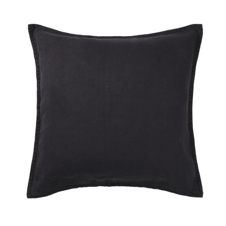 Black Linen Cushion cover, black