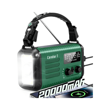 Multi-Function Emergency Radio with Flashlight & Phone Charger