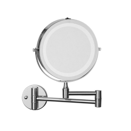 Extendable mirror with LED light