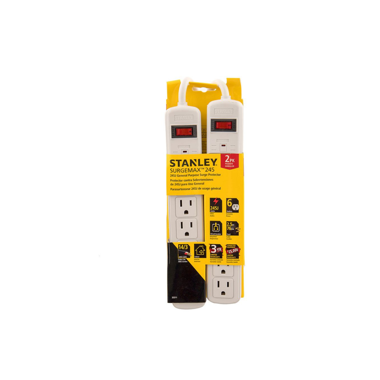 Stanley Power Strips - 2 pack