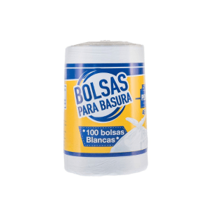 White garbage bags 46x48cm 100 units