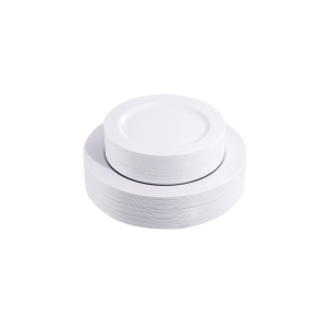 Plastic White Plates 10 inches, 7 inches