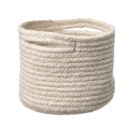 TJABBIG Basket – Natural Cotton Braided Mini Storage Basket