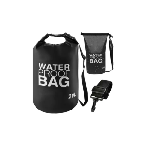 Waterproof Nylon Bag Black 20L